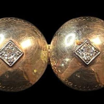 Art Deco 14k Gold and Diamond Brooch