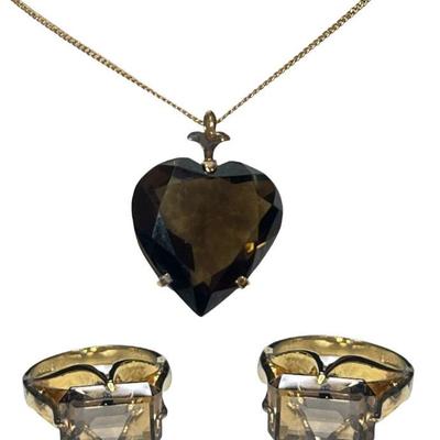 Gold Filled Smoky Topaz Jewelry