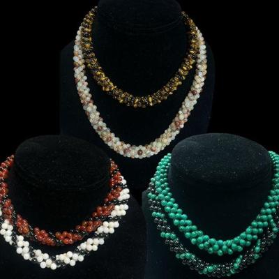 Collection Gold Filled Semi Precious Stone Necklaces