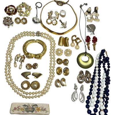 Collection Vintage Designer Costume Jewelry CHRISTIAN DIOR, KENNETH LANE, ALEXIS BITTAR