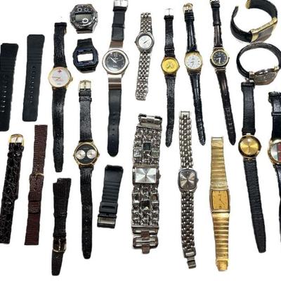 Large Collection Vintage Mens Watches, Watch Parts
