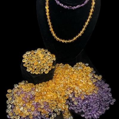 Collection Citrine and Amethyst Loose Beads