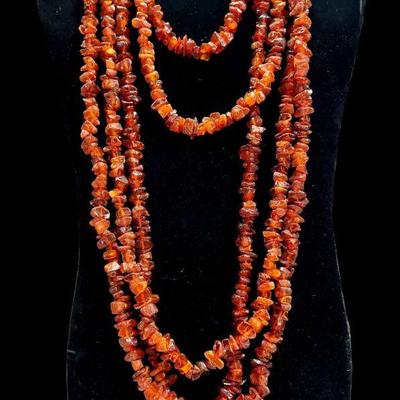 Old Large Natural Amber Necklaces