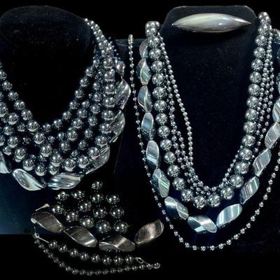Large Collection Hematite Jewelry and Beads