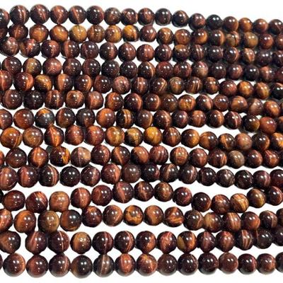 Large Collection Red Tiger's Eye Beads