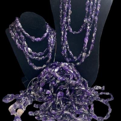 Large Collection Tumbled Amethyst Strands