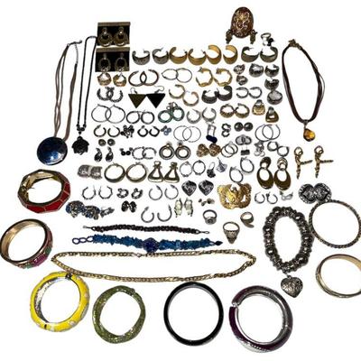 Large Collection Costume Jewelry, Possible Gold