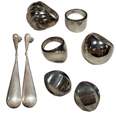 Collection Modernist Sterling Silver Jewelry