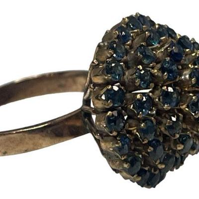 14k Gold and Sapphire Cocktail Ring