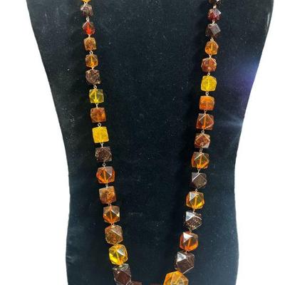 Beautiful Gold Filled and Graduated Amber Necklace