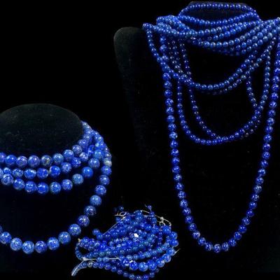 Large Collection Lapis Lazuli Bead Strands
