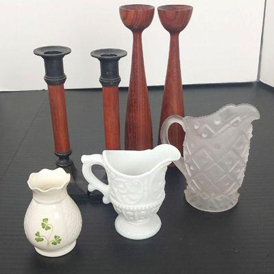 Candlesticks and Smal Pitchers
