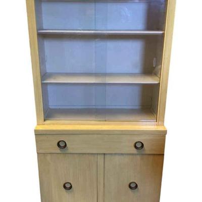 TEMA304 1950's American Of Martinsville Vintage Hutch	Very heavy, solid wood. probably cherry, walnut or oak. Original hardware.

