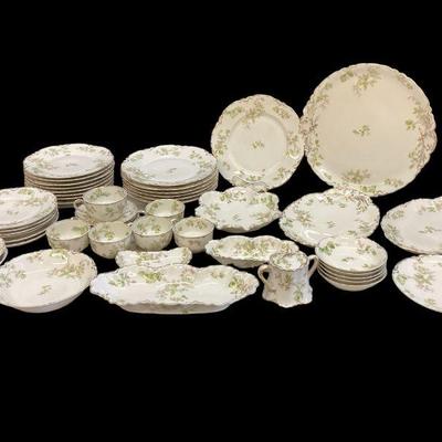 LIDE900 Haviland France LimogesSet Of China	"The Charonne" So many accessory pieces here. 
