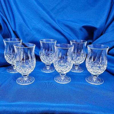 WATERFORD Crystal Lismore Footed Juice Glasses - 8oz - Six Pieces