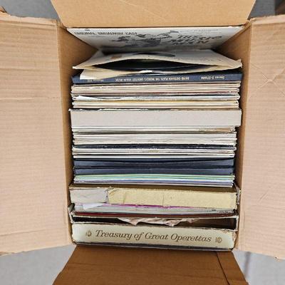  Box Full of Assorted Record Albums from the 60s & 70s Including Classical, Pop, & Instrumentals