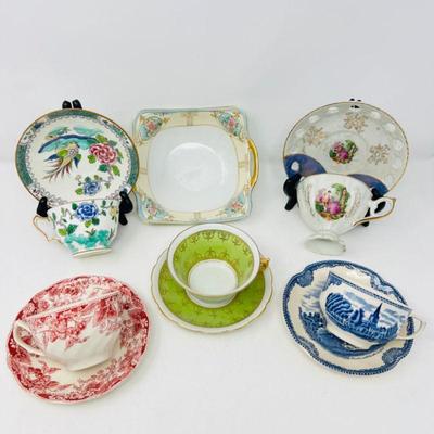 Beautiful Assorted Teacups and Saucers