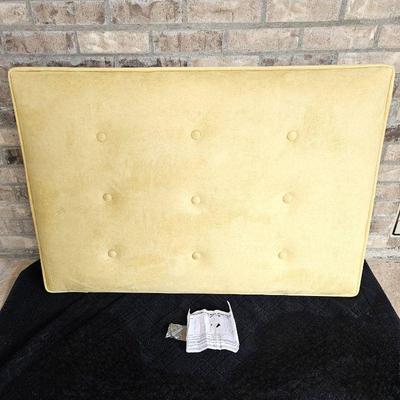 NEW Yellow Suede Twin Headboard - Attaches to Wall - Hardware Included
