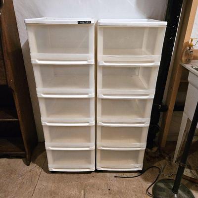 Set of Two Storage Chest Columns Each with 5 Drawers - 10 total  - Mini Chest by Iris