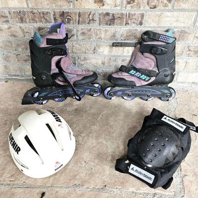 Carbon K2 Women's Roller Blades in Size 11 - With Avenir M/L Helmet and Knee Pads