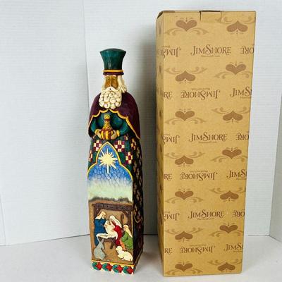 Jim Shore "A Gift of Caring" Large Wiseman Figurine with Manger Scene - Collector's Item 4002296