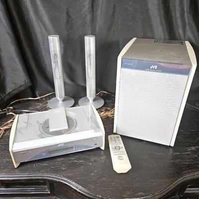 JVC Compact Component System - Powered Subwoofer Plus CD R/RW Player & Tower Speakers
