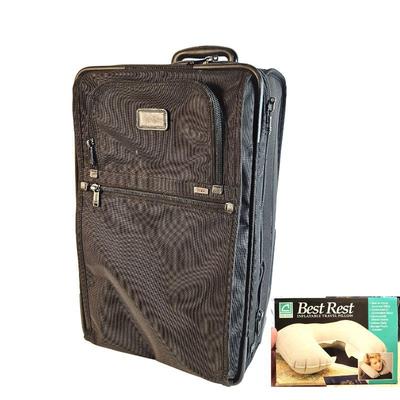 Tumi Brand Rolling Suitcase in Black - Plus NIB Inflatable Neck Pillow