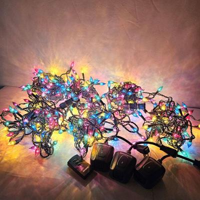  LED Multi-Colored Christmas Lights - 108 Ft Total - Including Three Remote controlled Switches for Easy On/Off