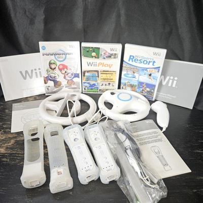 Wii Sports - Two Controllers - Mariokart - Wii Play- Wii Resort and more!
