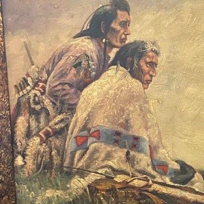 Original Art by Troy Denton - Native Americans - 8" x 10" FRAME NOT INCLUDED - Stretched Canvas Only