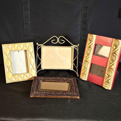 Decorative Picture Frames Lot - Set of 4 Unique Styles 