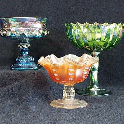 Vintage Carnival Glass 3-Pieces
