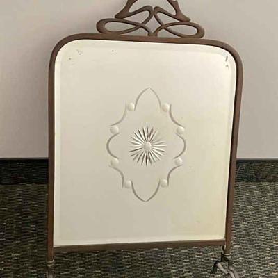 Vintage Mirrored Fire Screen
