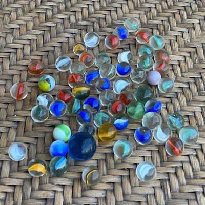 61 Vintage Marble Collection * Clear Cat Eye * Pontile Scars * Clearie Shooter
