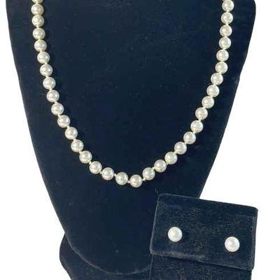 Pearl Pierced Earrings * 925 Post * Likely Pearl Necklace? * See Description
