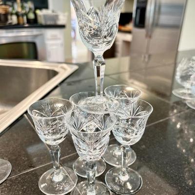 Nachtmann Bleirkristall crystal wine glasses, cordials, whiskey glasses, and more from Bavaria/Germany