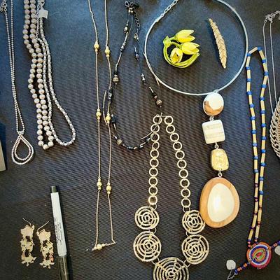 Jewelry - gold, sterling, pearls, Gucci watch, Christian Dior earrings, and vintage and newer pieces