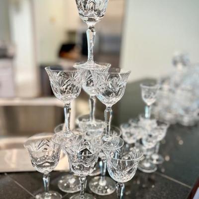 Nachtmann Bleirkristall crystal wine glasses, cordials, whiskey glasses, and more from Bavaria/Germany