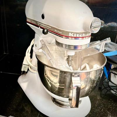 KitchenAid mixer with attachments