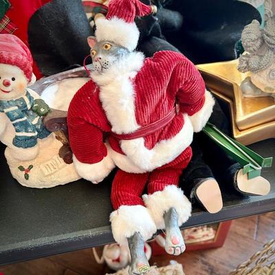 Holiday Christmas Santa Claus cat