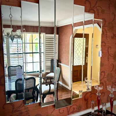 1980s art deco panel mirror