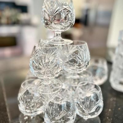 Nachtmann Bleirkristall crystal wine glasses, cordials, whiskey glasses, and more from Bavaria/Germany