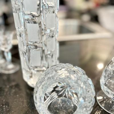 Crystal vase and votive holder