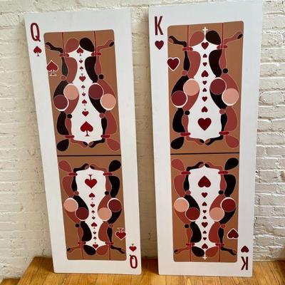Pair of original Solomon Wondimu paintings