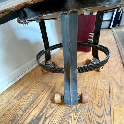 Detail of skateboard side table