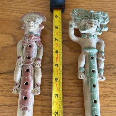 MMM070- Aztec Mayan Clay Flutes 