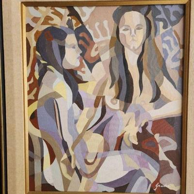MMM234 Original Painting On Strecthed Canvas