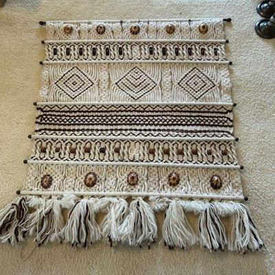 MMM119- Yarn Designed With Shells Wall Hanging Art