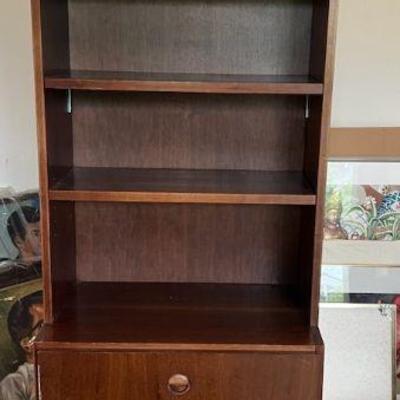 MMM014 Large Wooden Bookshelf with Drawers