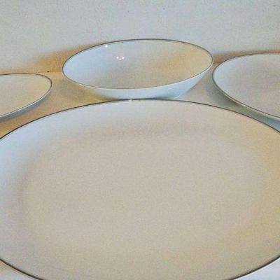 MMM155-Vintage Fukugawa Arita Hand Painted Porcelain Serving Platters